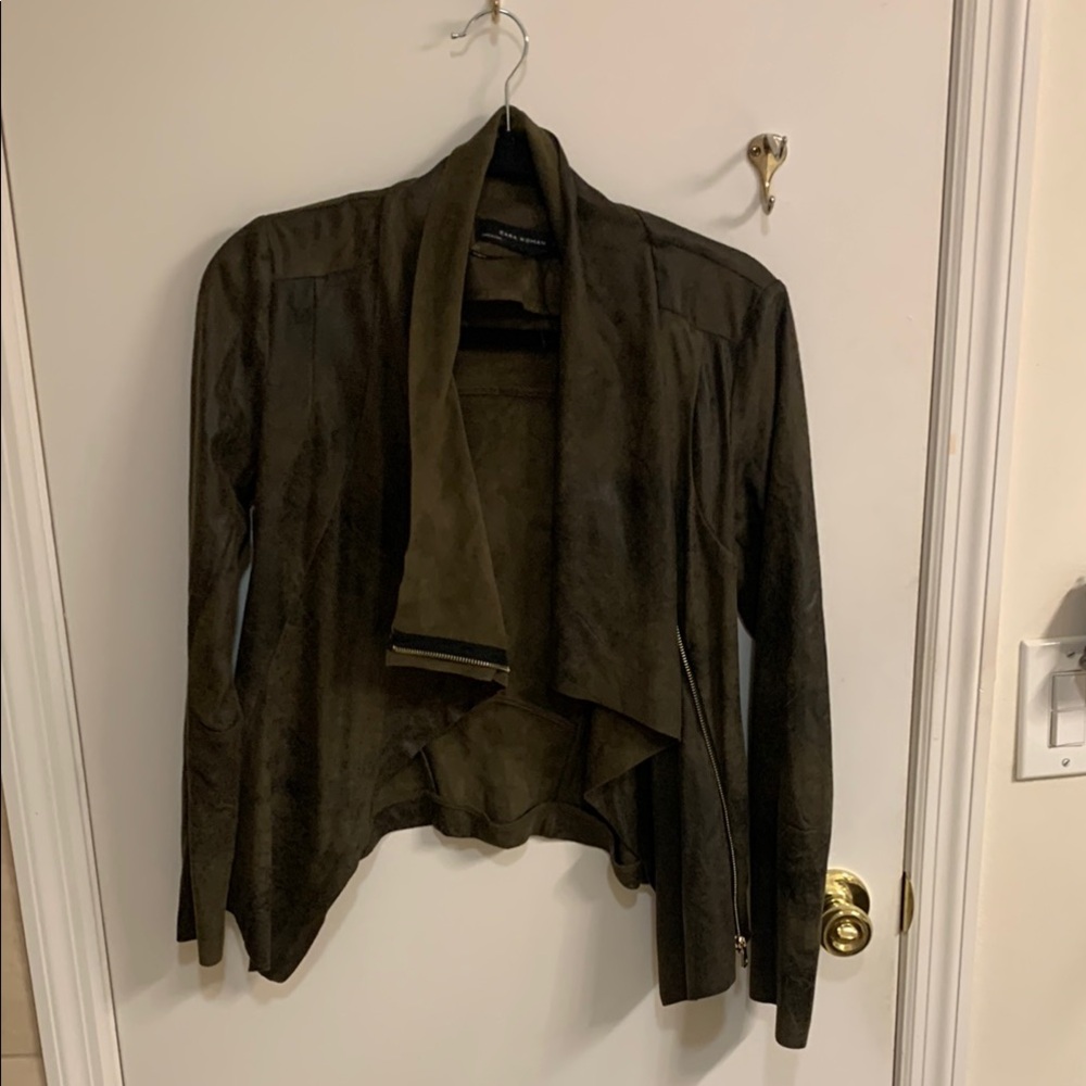 Zara Green Jacket with Asymmetrical Design in size S